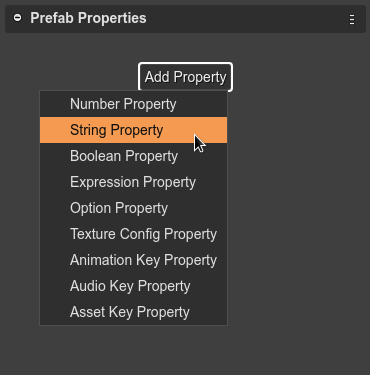 Add prefab user property.