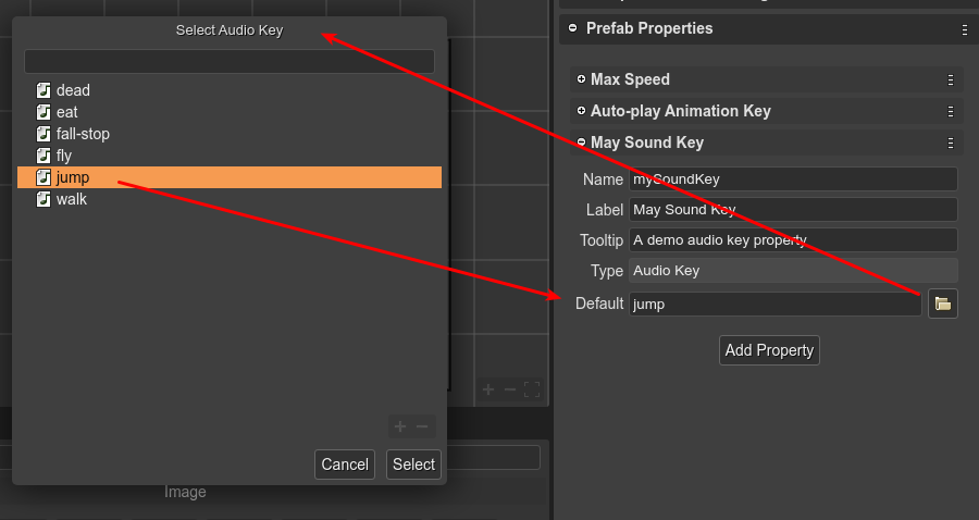 Audio Key property type.