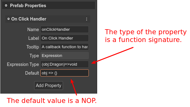 Expression property declaration.