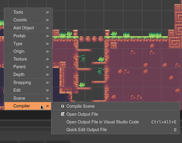 Commands to edit the Scene Compiler output code.