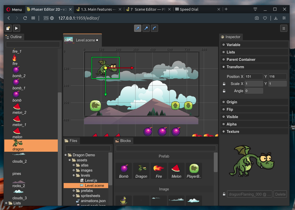 Scene Editor screenshot.